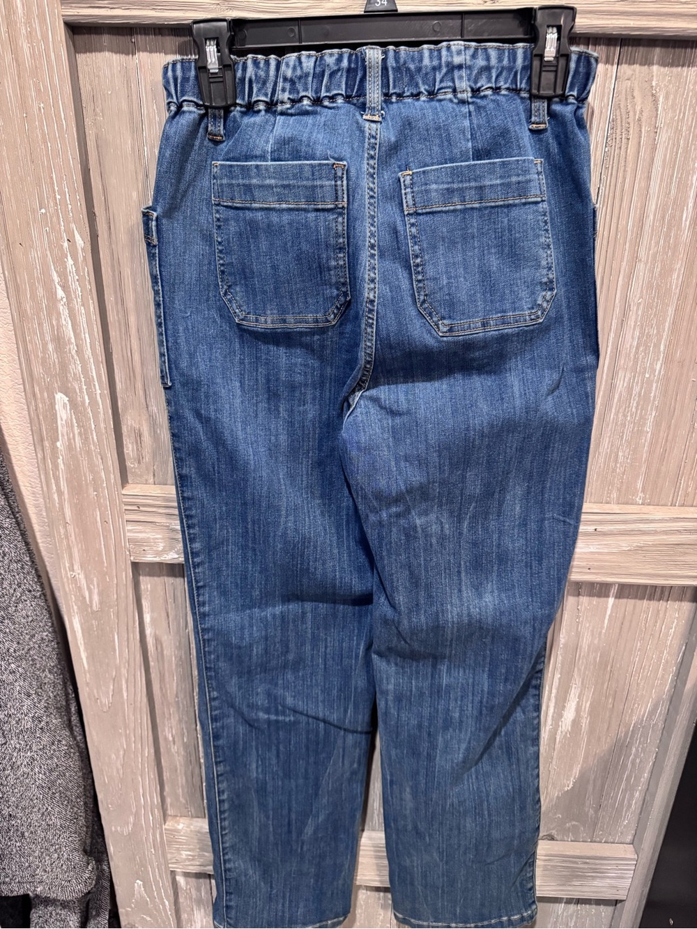 Judy Blue Men's Dark Blue Straight Jeans with Front Patch Pockets - Picture 4 of 4